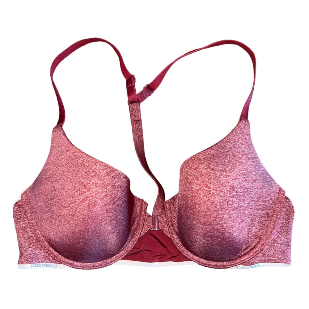 VICTORIA’S SECRET | 34C | MAROON & CREAM | RACERBACK SEMI/DEMI BRA